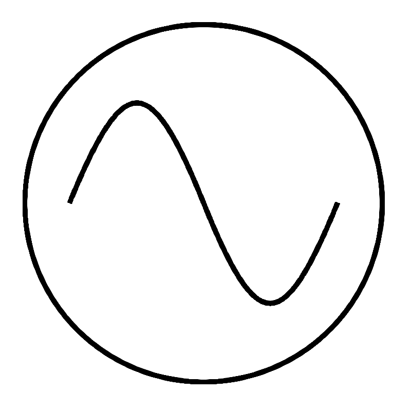 Sine wave symbol